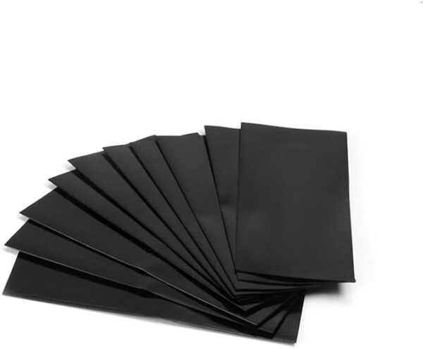 انبوب انكماش حراري من بلاستيك PVC لبطارية ليثيوم 18650 - 10 قطع، الوان متنوعة (لون اسود، 10 قطع), CARGO